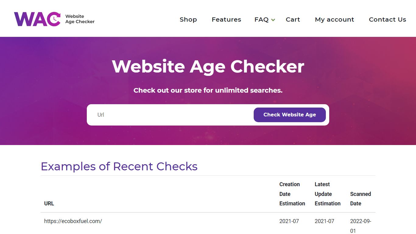 Website Age Checker - Find Out the Age of a Website